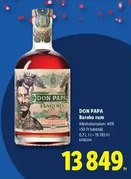 Lidl Don Papa Baroko Rum ajánlat