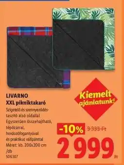 Lidl LIVARNO XXL pikniktakaró ajánlat