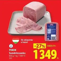 Lidl PIKOK Szendvicssonka ajánlat
