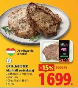 Lidl GRILLMEISTER Marinált sertéskaraj ajánlat