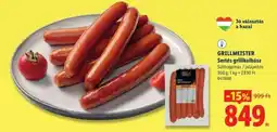 Lidl GRILLMEISTER Sertés grillkolbász ajánlat