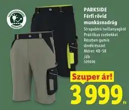 Lidl PARKSIDE Férfi rövid munkásnadrág ajánlat