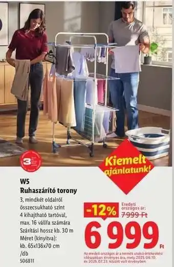 W5 Ruhaszárító torony