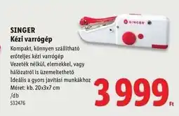 Lidl SINGER Kézi varrógép ajánlat