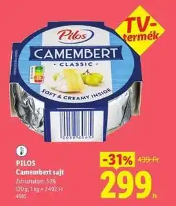 Lidl PILOS Camembert sajt ajánlat