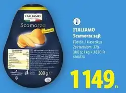 Lidl ITALIAMO Scamorza sajt ajánlat