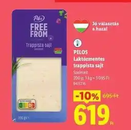 Lidl PILOS Laktózmentes trappista sajt ajánlat