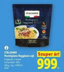 Lidl ITALIAMO Parmigiano Reggiano sajt ajánlat