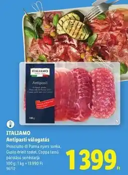 Lidl ITALIAMO Antipasti válogatás ajánlat