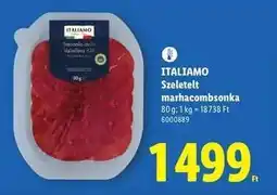 Lidl ITALIAMO Szeletelt marhacombsonka ajánlat