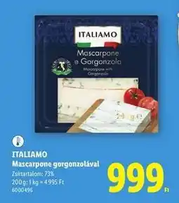 Lidl ITALIAMO Mascarpone gorgonzolával ajánlat
