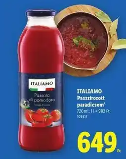 Lidl ITALIAMO Passzirozott paradicsom ajánlat