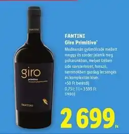 Lidl FANTINI Giro Primitivo ajánlat