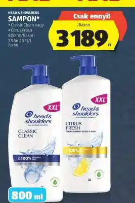 ALDI HEAD & SHOULDERS Sampon ajánlat