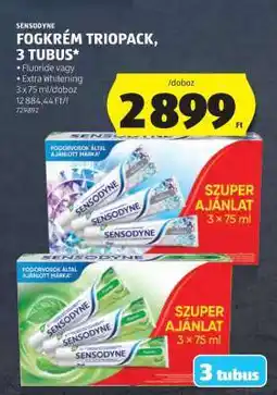 ALDI Sensodyne Fogkrém Triopack, 3 Tubus ajánlat