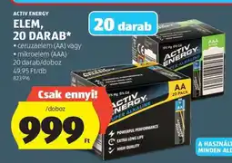 ALDI ACTIV ENERGY ELEM, 20 DARAB ajánlat