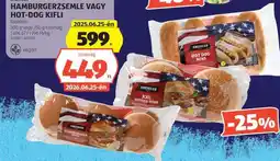 ALDI HAMBURGERZSEMLE VAGY HOT-DOG KIFLI ajánlat