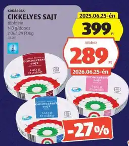ALDI Kokárdás Cikkelyes Sajt ajánlat