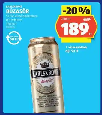 ALDI KARLSKRONE BÚZASÖR ajánlat