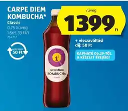ALDI CARPE DIEM KOMBUCHA Classic ajánlat
