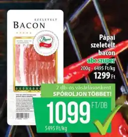 Coop Pápai szeletelt bacon ajánlat