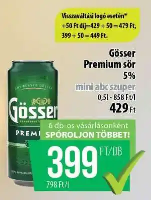 Coop Gösser Premium sör ajánlat