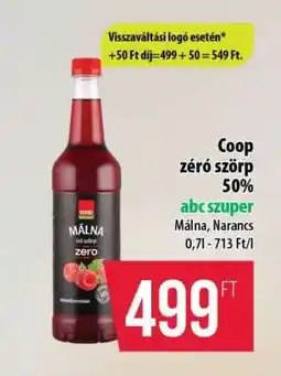Coop Coop zéró szörp 50% ajánlat