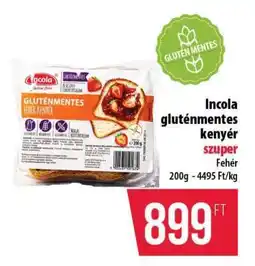 Coop Incola gluténmentes kenyér ajánlat