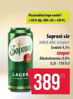 Coop Soproni sör ajánlat