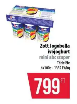 Coop Zott Jogobella ivójoghurt mini abc szuper ajánlat