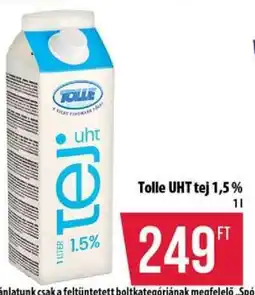 Coop Tolle UHT tej 1,5% ajánlat