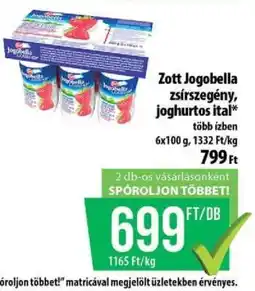 Coop Zott Jogobella zsírszegény joghurtos ital ajánlat