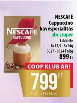 Coop NESCAFÉ Cappuccino kávéspecialitás ajánlat
