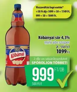 Coop Kőbányai sör 4,3% ajánlat