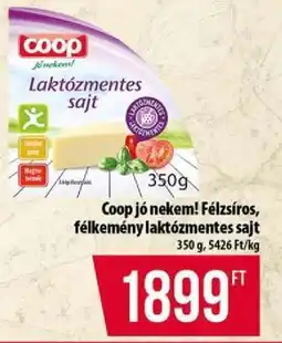 Coop Coop Jó Nekem! Félzsíros, félkemény laktózmentes sajt ajánlat