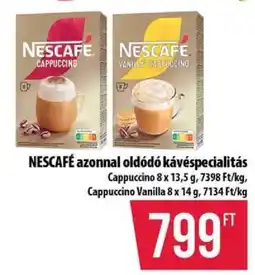 Coop NESCAFÉ azonnal oldódó kávéspecialitás ajánlat
