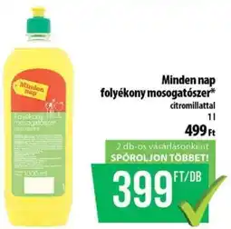 Coop Minden nap folyékony mosogatószer citromillattal ajánlat