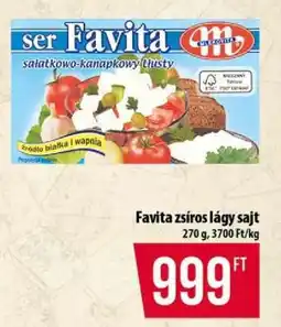 Coop Favita zsíros lágy sajt ajánlat