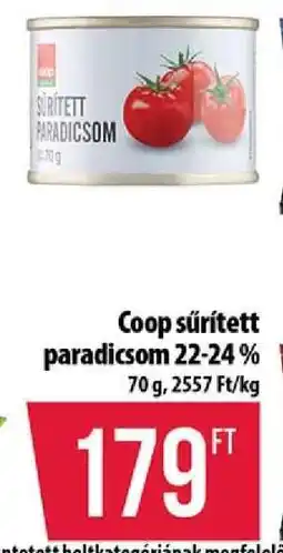 Coop Coop sűrített paradicsom 22-24% ajánlat