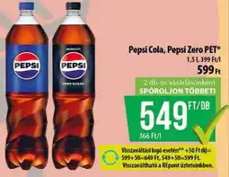 Coop Pepsi Cola, Pepsi Zero PET ajánlat