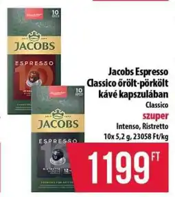 Coop Jacobs Espresso Classico őrölt-pörkölt kávé kapszulában ajánlat