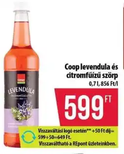 Coop Coop levendula és citromfűízű szörp ajánlat