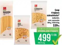Coop Coop 4 tojásos száraztészta ajánlat