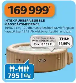 Auchan INTEX PureSpa Bubble Masszázsmedence ajánlat