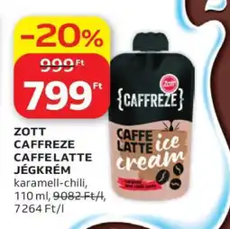 Auchan ZOTT CAFFREZE CAFFELATTE JÉGKRÉM ajánlat