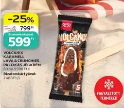Auchan Volcanix Karamell Lava & Crunchies Pálcikás Jégkrém ajánlat