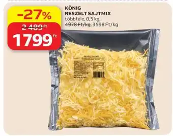 Auchan KÖNIG RESZELT SAJTMIX ajánlat