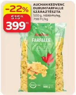 Auchan AUCHAN KEDVENC DURUM FARFALLE SZÁRAZTÉSZTA ajánlat