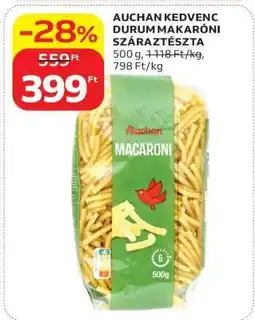 Auchan AUCHAN KEDVENC DURUM MAKARÓNI SZÁRAZTÉSZTA ajánlat