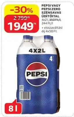 Auchan Pepsi vagy Pepsi Zero szénsavas üdítőital ajánlat